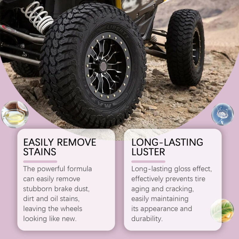 Heavy Duty Car Wheel Cleaner: Fast-Acting Foam for Tire Decontamination & Anti-Aging Protection - Image 4