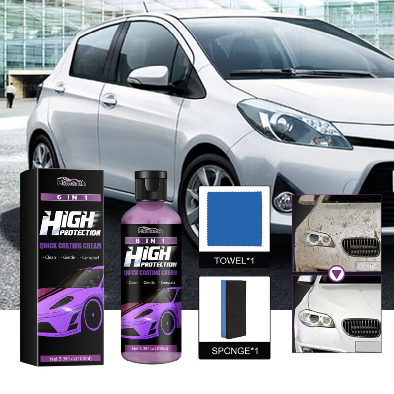 Homonth 6-in-1 Car Cleaning Cream: Multi-Purpose, Fast-Acting, Surface-Safe Coating Paste - Image 2