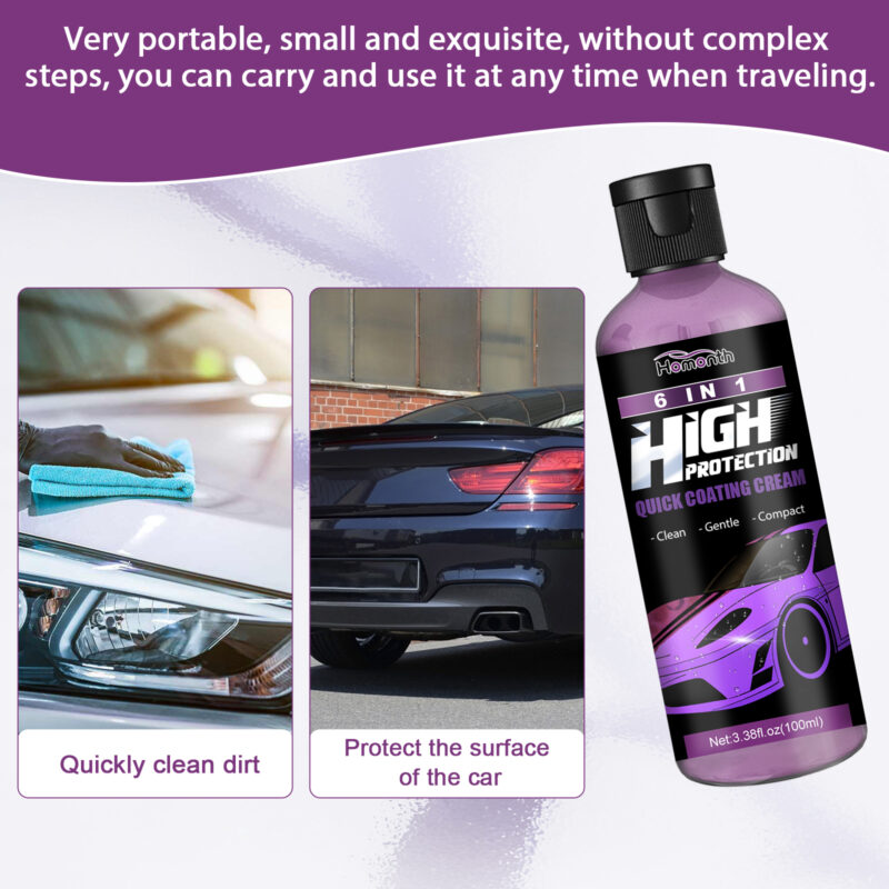 Homonth 6-in-1 Car Cleaning Cream: Multi-Purpose, Fast-Acting, Surface-Safe Coating Paste - Image 4