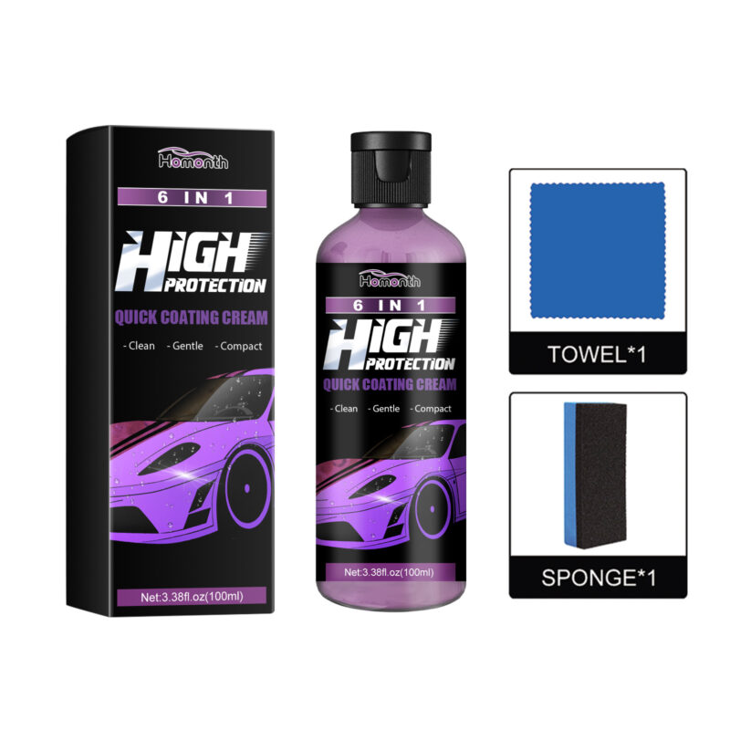 Homonth 6-in-1 car cleaning cream multi purpose fast acting surface safe coating paste for car care