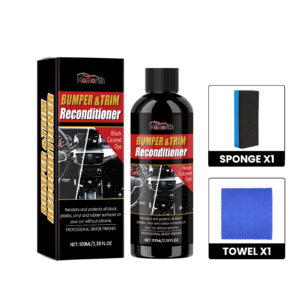 Homonth Car Black Plastic Restorer fast-acting safe interior plastic retreader