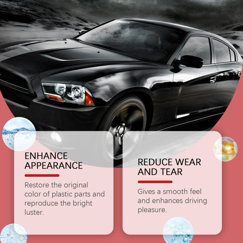 Homonth Car Black Plastic Restorer: Fast-Acting, Safe Interior Retreader with Protective Formula - Image 4