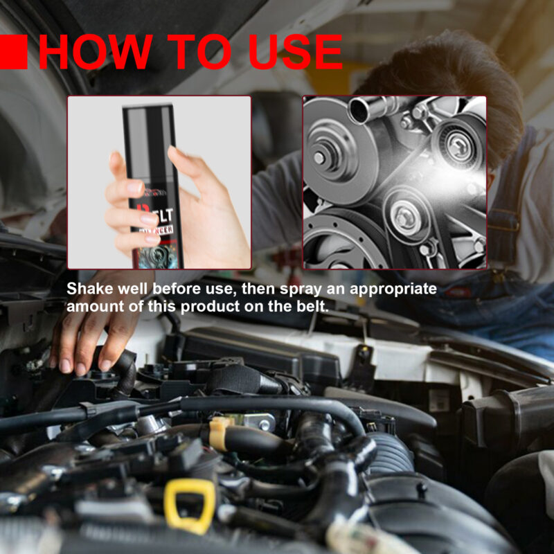 Homonth Car Engine Belt Silencer: Fast-Acting Noise Eliminator, Protective Lubricant - Image 6