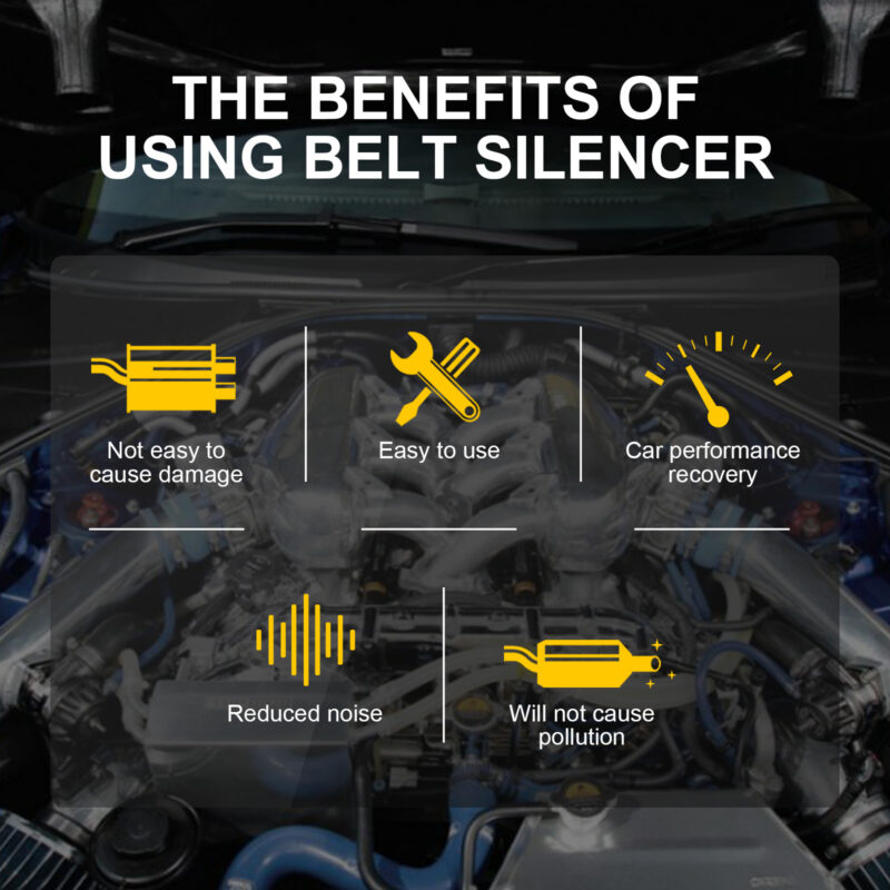Homonth Car Engine Belt Silencer: Fast-Acting Noise Eliminator, Protective Lubricant - Image 3