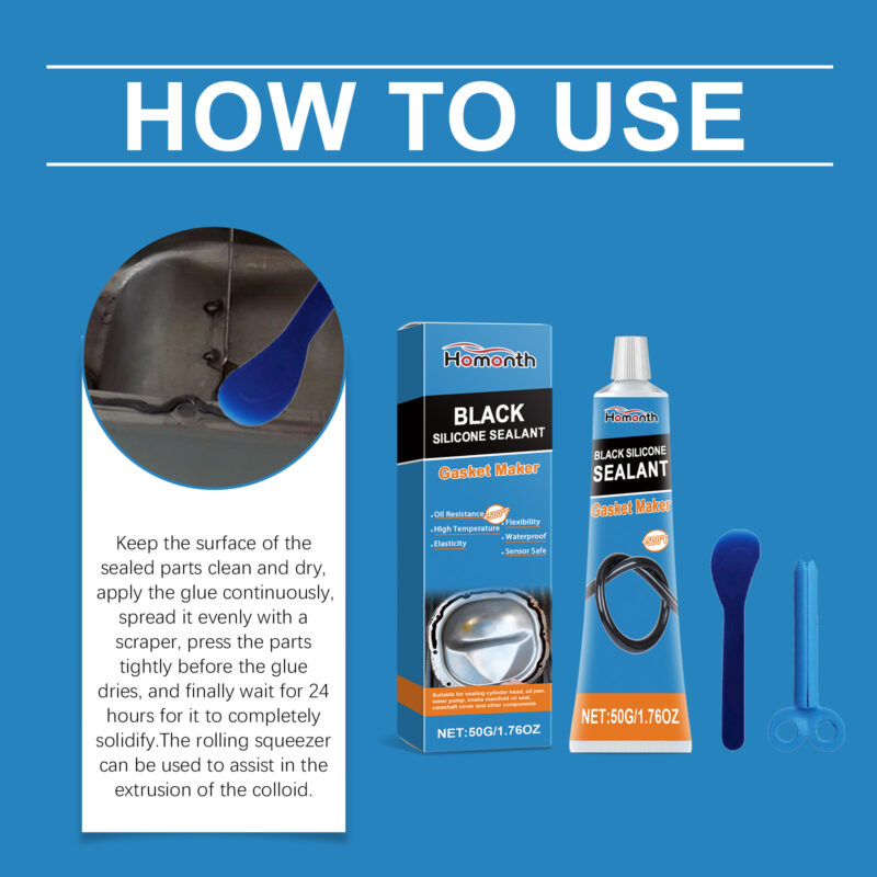 Homonth Car Engine Sealant: Waterproof, Wear-Resistant Gap Repair | Portable & Surface-Safe - Image 6