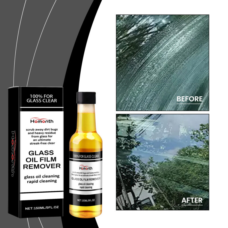 Homonth Car Glass Oil Film Remover – Fast-Acting, Surface-Safe, Clear Vision Cleaner - Image 2