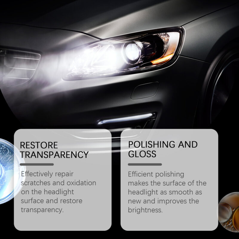 Homonth Car Headlight Repair Cream: Fast-Acting Yellow Remover, Multi-Purpose Brightener - Image 3