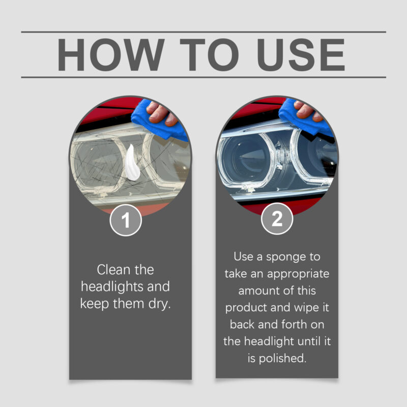 Homonth Car Headlight Repair Kit: Fast-Acting Polishing Set, Surface-Safe Formula - Image 6