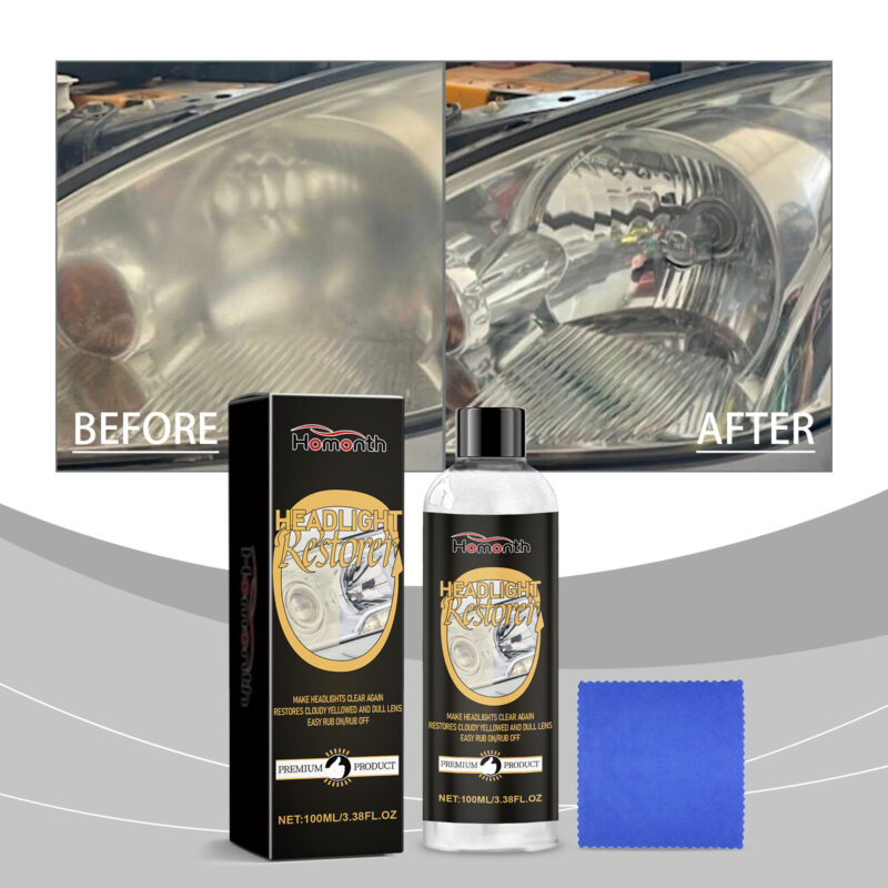 Homonth Car Headlight Repair Kit: Fast-Acting Polishing Set, Surface-Safe Formula - Image 2