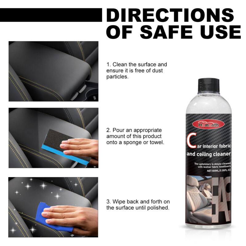 Homonth Car Interior Cleaner & Leather Polish – Multi-Purpose, Safe, Fast-Acting - Image 6