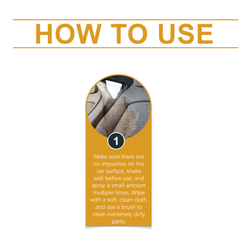Homonth Car Interior Foam Cleaner: Multi-Purpose, Safe Surface Formula | Fast-Acting Mousse - Image 6