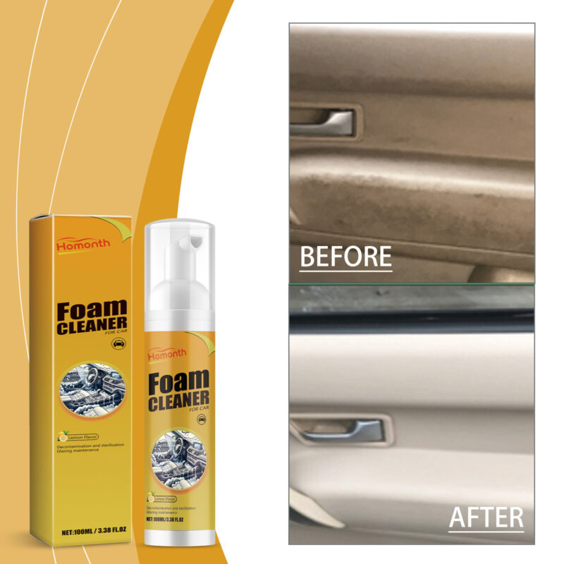 Homonth Car Interior Foam Cleaner: Multi-Purpose, Safe Surface Formula | Fast-Acting Mousse - Image 2