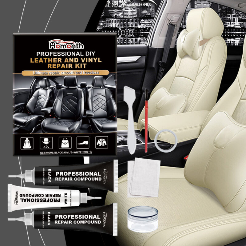 Homonth Car Leather Repair Kit: Fix Cracks/Scratches, Safe for Seats - Image 2