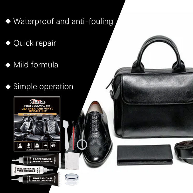 Homonth Car Leather Repair Kit: Fix Cracks/Scratches, Safe for Seats - Image 4