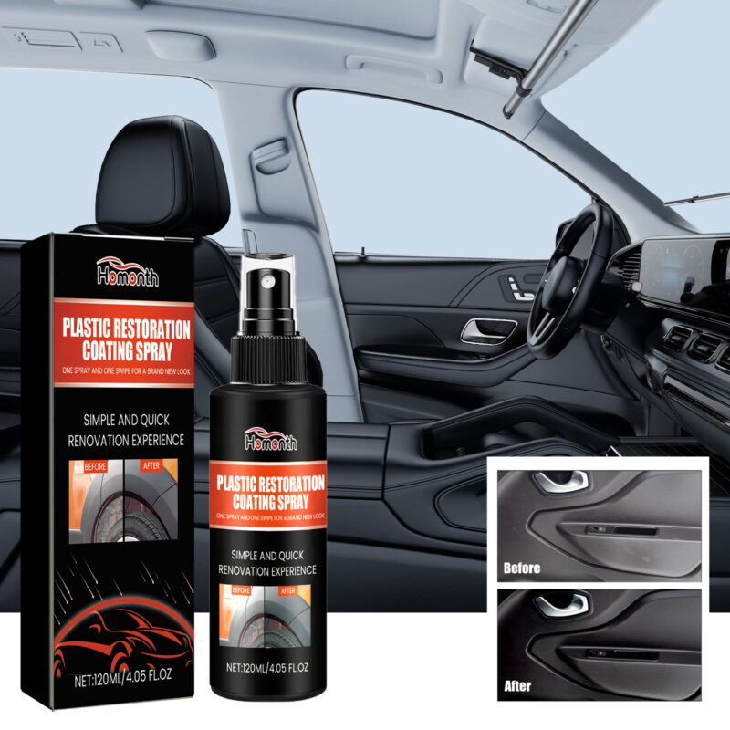 Homonth Car Plastic Restoration Spray: Interior Cleaner, Protective Formula (Multi-Purpose, Safe) - Image 2
