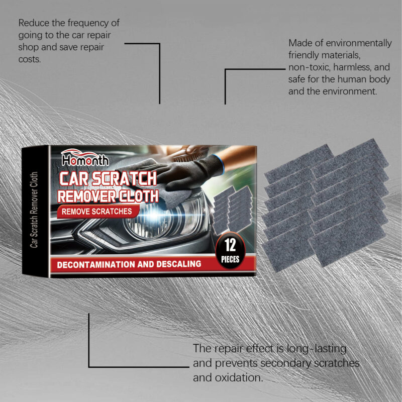 Homonth Fast-Acting Car Scratch Remover Cloth – Paint Polishing, Water Stain Cleaning, Surface-Safe - Image 4