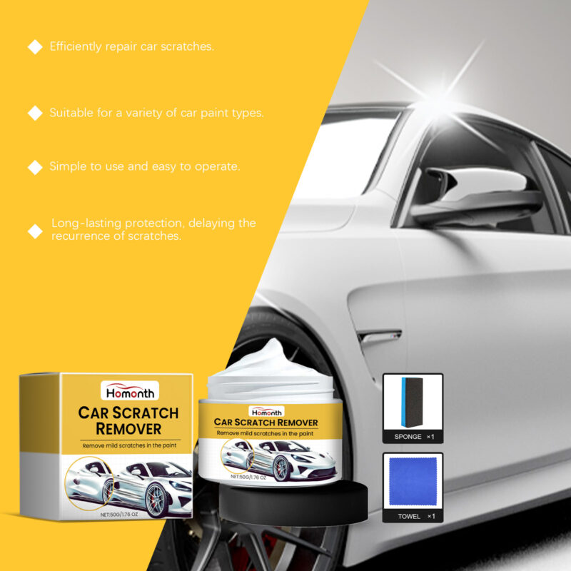 Homonth Car Scratch Repair Cream: Fast-Acting, Safe Paint Cleaner & Protective Coating - Image 3