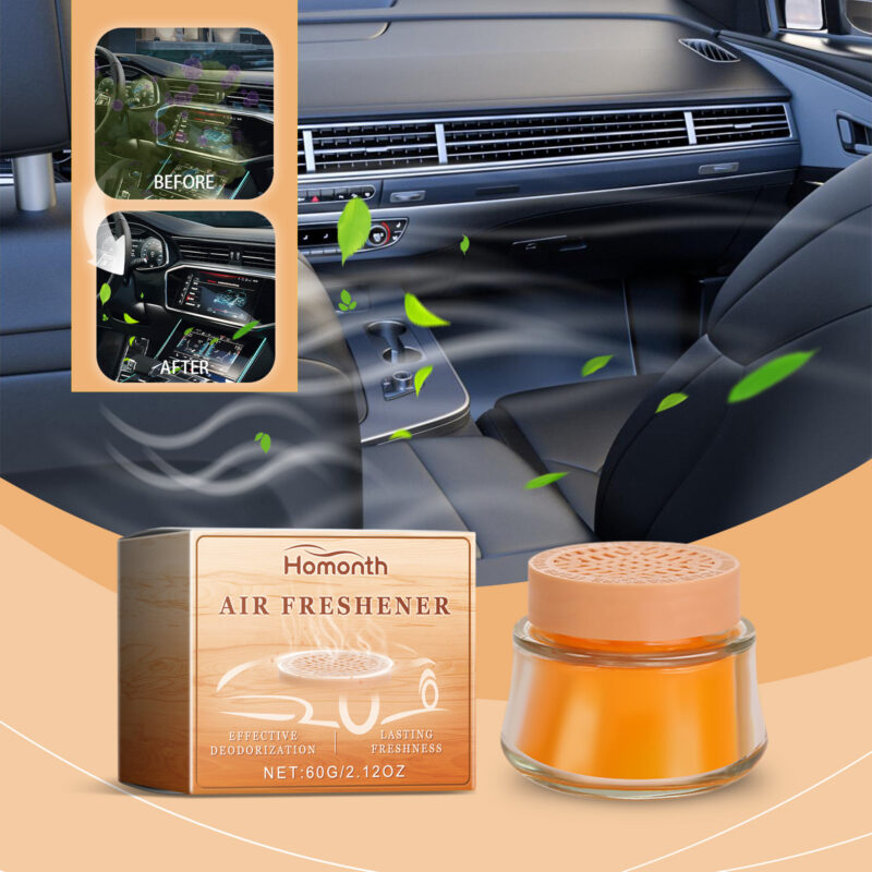 Homonth Car Solid Balm: Portable Odor Remover, Fresh Light Air Freshener - Image 2