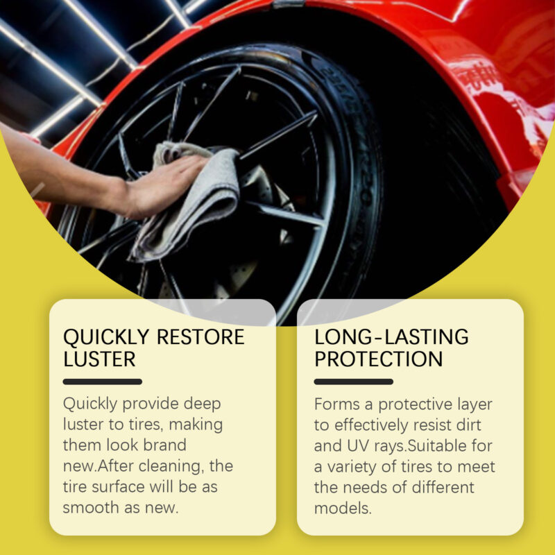 Homonth Car Tire Cleaner & Wheel Gloss Spray – Fast-Acting, Protective Polish for Shiny Tires - Image 4