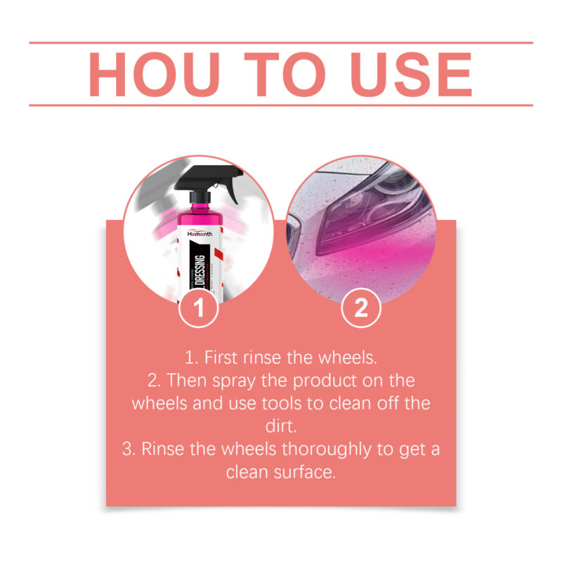 Homonth Car Wheel Cleaner – Fast-Acting Tire Stain Remover, Safe Formula - Image 6