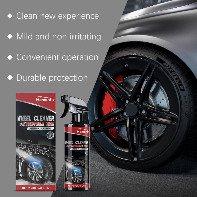 Homonth Car Wheel & Tire Cleaner Spray – Fast-Acting, Protective Formula for Multi-Purpose Maintenance - Image 3