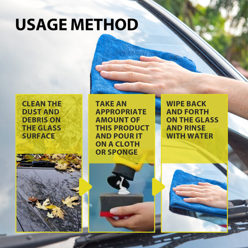 Homonth Car Windshield Cleaner: Oil Film Remover, Anti-Rain/Fog, Fast-Acting, Surface-Safe - Image 5