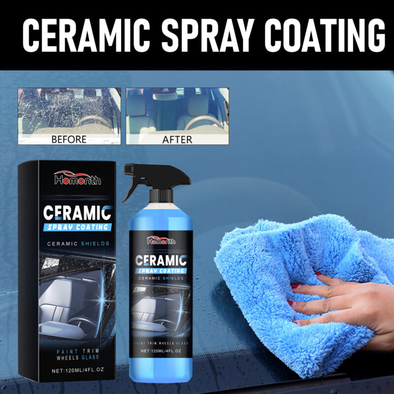 Homonth Ceramic Spray: Fast-Acting Windshield Cleaner, Oil Film Remover & Protective Coating - Image 2