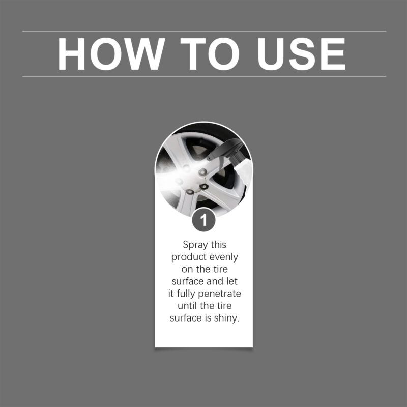 Homonth Fast-Acting Tire Shine: Safe Gloss Agent with Protective Formula - Image 6