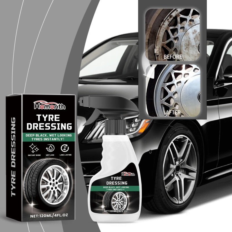 Homonth Fast-Acting Tire Shine: Safe Gloss Agent with Protective Formula - Image 2