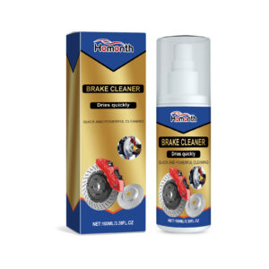 Homonth fast-acting car brake cleaner removing oil stains from brake components