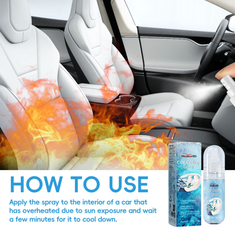 Homonth Fast-Acting Car Cooling Spray – Multi-Purpose, Surface-Safe Interior Cooler - Image 6
