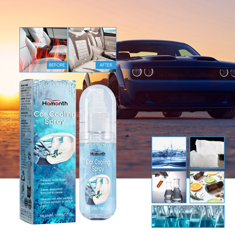 Homonth Fast-Acting Car Cooling Spray – Multi-Purpose, Surface-Safe Interior Cooler - Image 2
