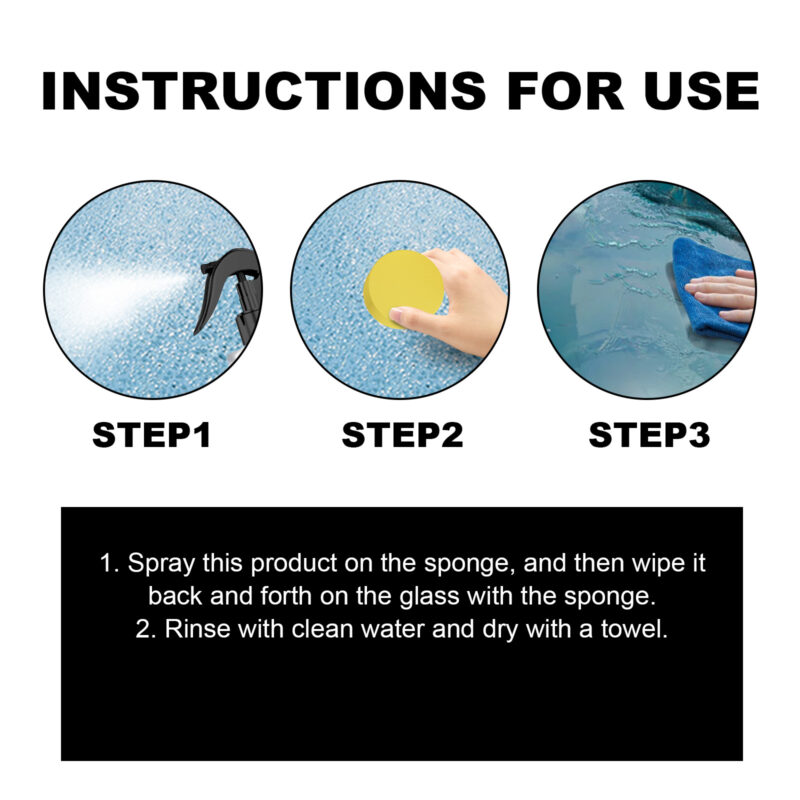 Homonth Fast-Acting Car Glass Cleaner: Oil Film Remover, Surface-Safe Formula - Image 6