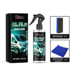 Homonth fast-acting car glass cleaner removing oil film from windshield