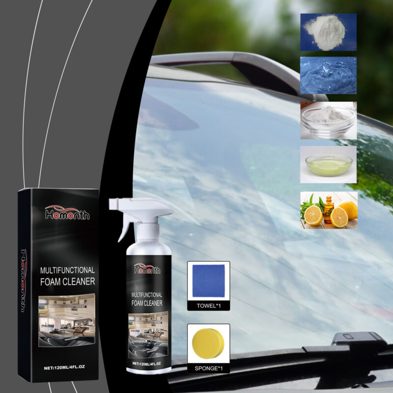 Homonth Fast-Acting Car Glass Oil Film Remover – Multi-Purpose Foam Cleaner - Image 2