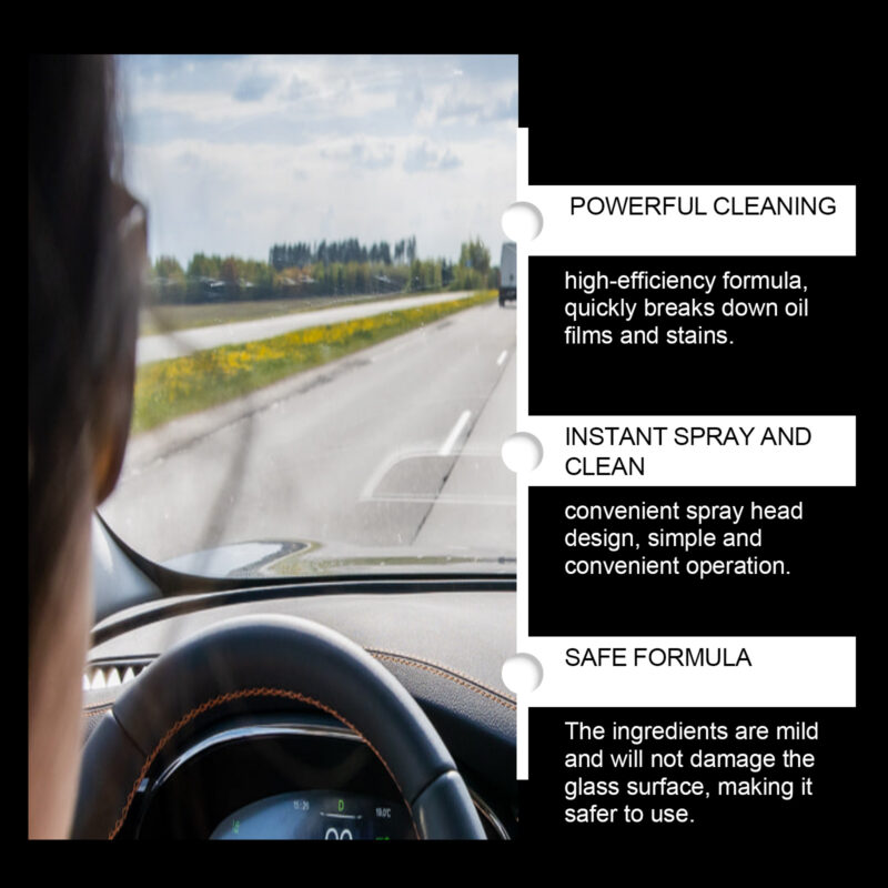 Homonth Fast-Acting Car Glass Oil Film Remover – Multi-Purpose Foam Cleaner - Image 4