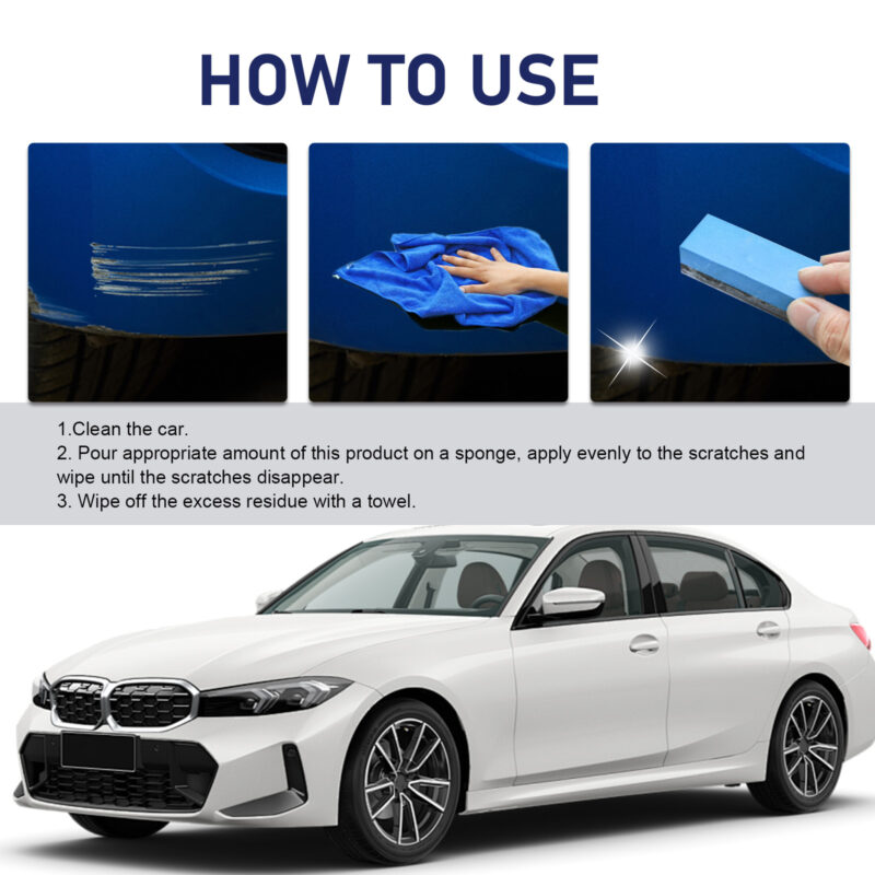 Homonth Fast-Acting Car Scratch Remover – Safe Surface Formula, Scratch Repair Kit - Image 6