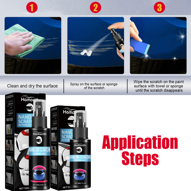 Homonth Fast-Acting Car Scratch Repair Spray – Multi-Purpose, Surface-Safe Formula - Image 5
