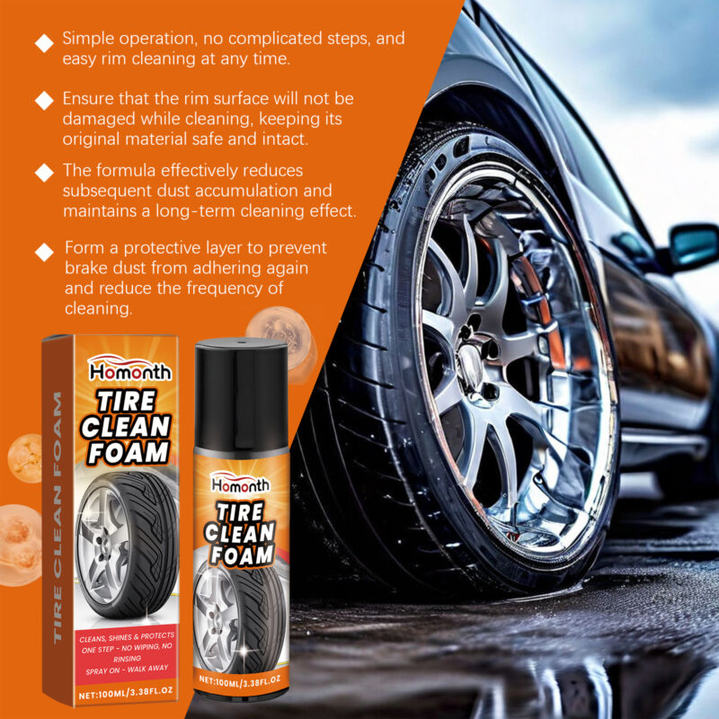 Homonth Fast-Acting Car Wheel Cleaner – Deep Cleaning, Surface-Safe Formula - Image 3