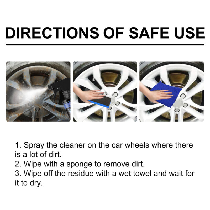 Homonth Fast-Acting Car Wheel Cleaner: Rust Remover, Tire Maintenance, Surface-Safe - Image 6