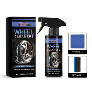 Homonth fast-acting car wheel cleaner removing rust from car wheels