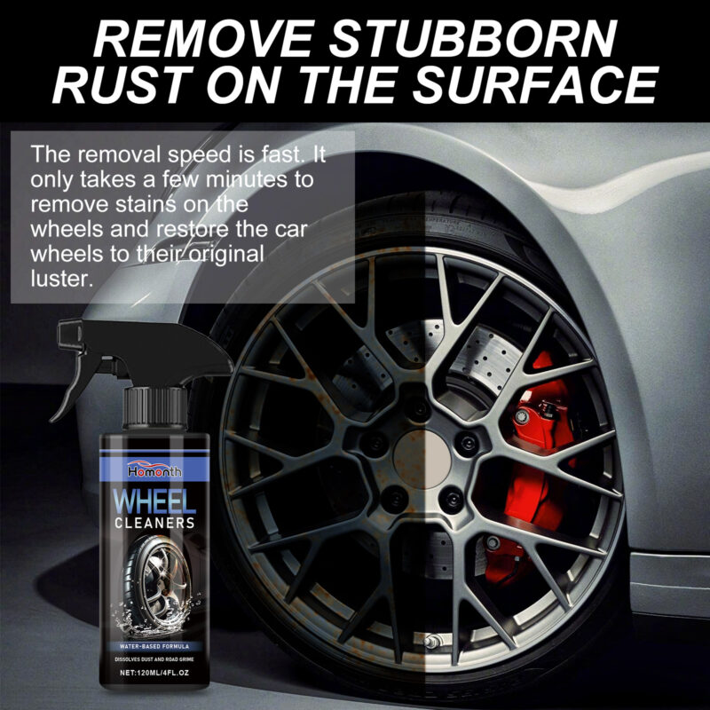 Homonth Fast-Acting Car Wheel Cleaner: Rust Remover, Tire Maintenance, Surface-Safe - Image 4