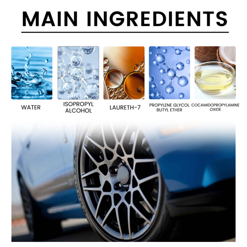 Homonth Fast-Acting Car Wheel Cleaner: Rust Remover, Tire Maintenance, Surface-Safe - Image 5