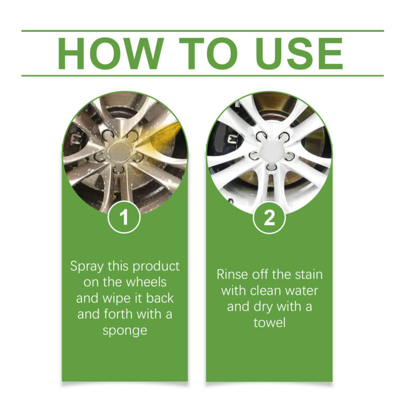Homonth Fast-Acting Car Wheel Cleaner – Tire Rim Rust Remover, Safe Formula - Image 6