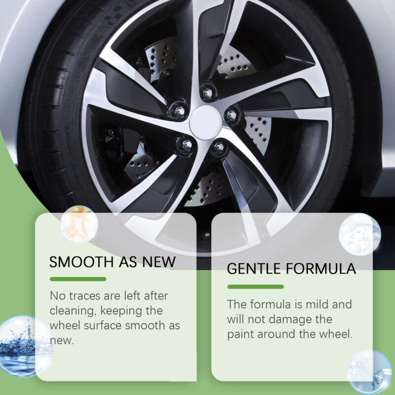 Homonth Fast-Acting Car Wheel Cleaner – Tire Rim Rust Remover, Safe Formula - Image 3