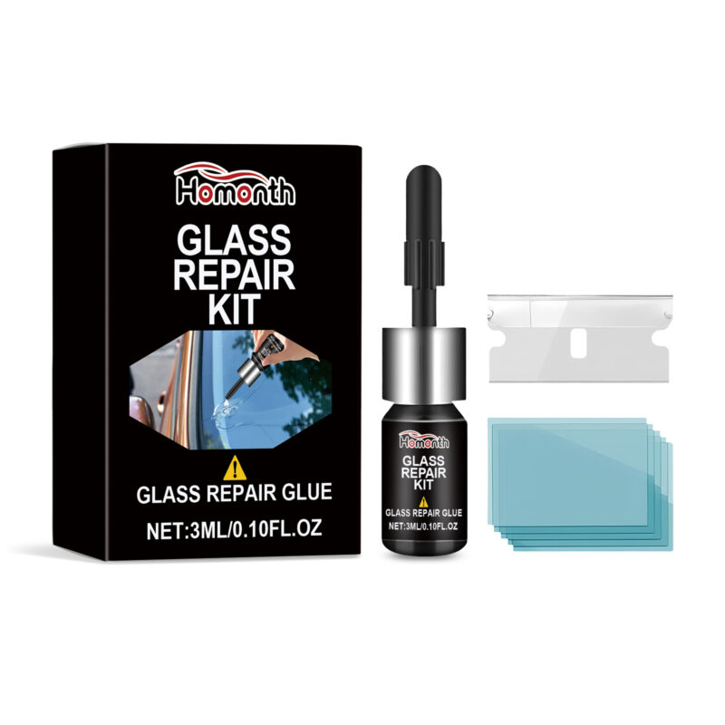 Homonth fast-acting car windshield repair kit fixing cracks for clear vision