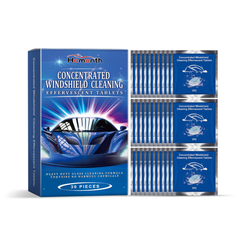 Homonth fast-acting windshield cleaner sheets for anti-rain protection on car windshields