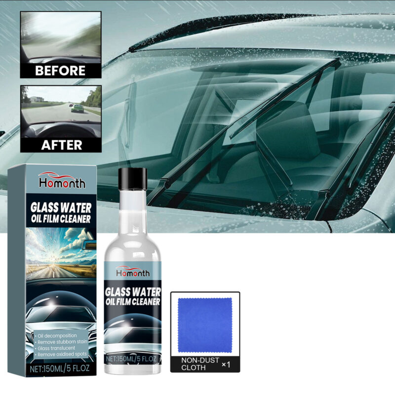Homonth Fast-Acting Windshield Oil Film Cleaner – Safe Glass, Car Windshield Cleaner - Image 2