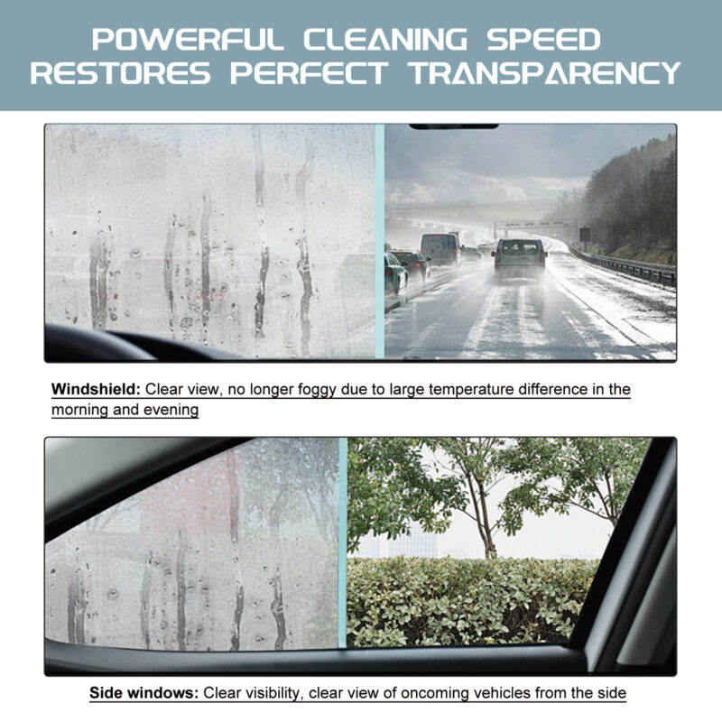Homonth Fast-Acting Windshield Oil Film Cleaner – Safe Glass, Car Windshield Cleaner - Image 3