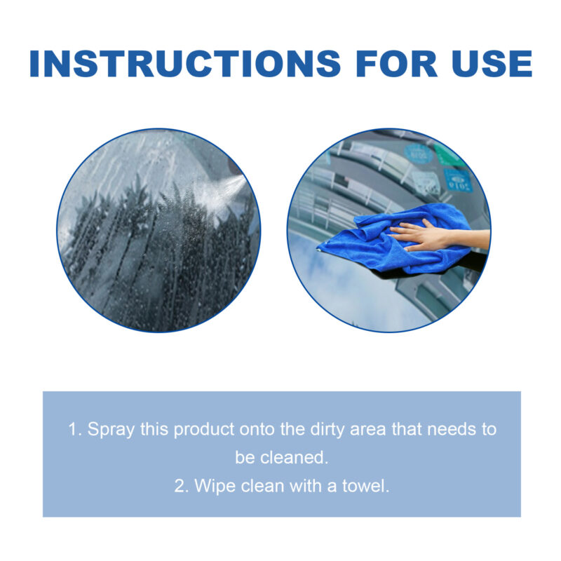 Homonth Fast-Acting Windshield Oil Film Remover | Surface-Safe Car Glass Cleaner - Image 6